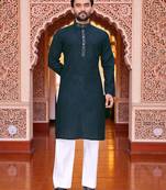  linen plain men's kurta
