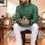  green   bandhej foil print  men's rayon  kurta