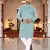  green  chikankari embroidered men's  silk kurta
