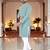  green  chikankari embroidered men's  silk kurta