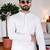 whitee chikankari embroidered men's  rayon kurta