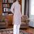 pinkk  chikankari embroidered men's  rayon kurta