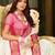 White pink pure silk  zari work saree with blouse