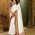 White maroon pure silk  zari work saree with blouse