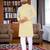 yelloww  chikankari embroidered men's  rayon kurta