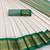 White green pure silk  zari work saree with blouse