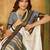 White black blended cotton  zari work saree with blouse