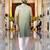  green  crochet embroidered men's  rayon kurta