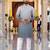  grey  crochet embroidered men's  rayon kurta