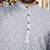  grey  crochet embroidered men's  rayon kurta