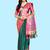 Green jacquard  zari work saree with blouse