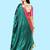 Green jacquard  zari work saree with blouse