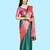 Green jacquard  zari work saree with blouse