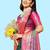 Green jacquard  zari work saree with blouse