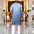  sky blue  crochet embroidered men's  rayon kurta
