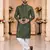 mahendi embroidered men's  silk kurta