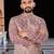 Pink  chikankari embroidered   men's  viscose rayon kurta