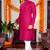  rani pink plain cotton blend  men's  kurta