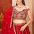 Red Sequins and Codding Embroidery Work  Lehenga Choli for wedding party wear