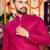  rani pink plain cotton blend  men's  kurta