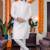  white plain cotton blend  men's  kurta
