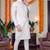  white plain cotton blend  men's  kurta