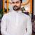  white plain cotton blend  men's  kurta