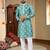  sky blue embroidered  silk  men's kurta