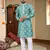  sky blue embroidered  silk  men's kurta