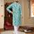  sky blue embroidered  silk  men's kurta