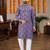  purple embroidered  silk  men's kurta