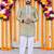 Wedding chiku embroidered  silk men's short kurta 