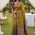 Olive Color Zari Weaving Work Silk Saree