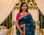 Peacock Blue Color Zari Weaving Work Silk Saree