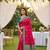 Pink Zari Weaving Work silk blend Saree