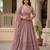 Mauve embroidered georgette premium lehenga choli set