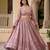 Mauve embroidered georgette premium lehenga choli set
