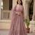 Mauve embroidered georgette premium lehenga choli set