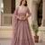 Mauve embroidered georgette premium lehenga choli set