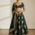 green Sequins and Embroidery Work  lehenga