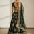 green Sequins and Embroidery Work  lehenga