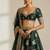 green Sequins and Embroidery Work  lehenga