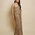 brown sequin embroidered georgette saree with blouse