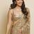 brown sequin embroidered georgette saree with blouse