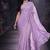 Lavender embroidered, sequin embroidered organza silk bollywood saree with blouse