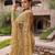 beige embroidered sequin embroidered butterfly net saree with blouse