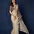 off white sequin embroidered soft organza saree with blouse