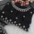 Black heavy embroidered real moti with sequin embroidered zimmy choo silk bollywood saree with blouse