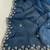 Teal blue heavy embroidered real moti with sequin embroidered zimmy choo silk bollywood saree with blouse