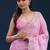 pink digital prints sequin embroidered georgette saree with blouse